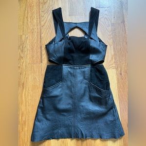Vintage leather mini dress